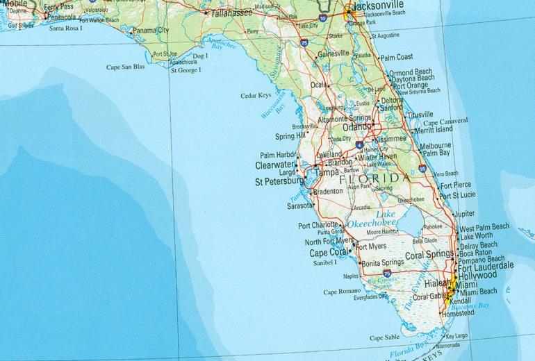 map of Florida 
